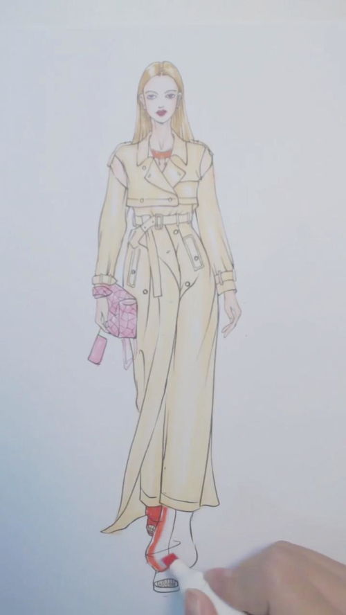 服装设计手绘效果图上色技巧与产品设计结合